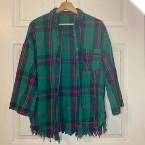 Zara Fringe Hem Flannel